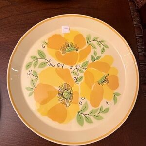 Mikasa Colormates Hilo C4302 10 7/8” Dinner Plate Stoneware Yellow Floral - #1